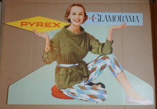 Vtg Pyrex Glass Dishes Glamorama Store Advertising Kit Primary Colors