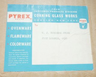 VTG PYREX Glass Dishes Glamorama Store Advertising Kit Primary Colors 8