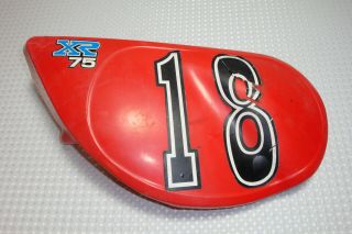 Vintage Honda Xr75 Left Side Plastic Panel Number Plate Oem 77 - 82 Xr 75 Xr80