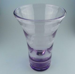 Whitefriars? Vintage Art Glass : large amethyst Vase probably C.  1957 2
