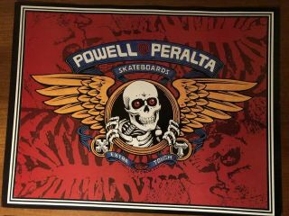 Vintage Skateboard Powell Peralta Bones Brigade Poster Deadstock Nos