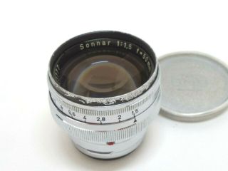 [EX,  ] Carl Zeiss Sonnar 50mm f1.  5 made in Germany VTG lens from JP 2