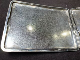 Japanese sterling silver 950 card cigarette case bamboo Kuyeda 2.  75x3.  5” 100gms 5