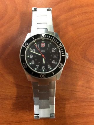 Rare Swiss Army Victorinox Stainless Mens Divers Watch