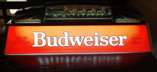 Vintage Budweiser Red Hanging Pool Table Light World ' s Champion Clydesdale A, 12