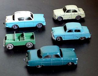 Vintage Diecast Matchbox Lesney British Cars X 5 Inc Mb 12,  33,  36,  43,  57,  50s