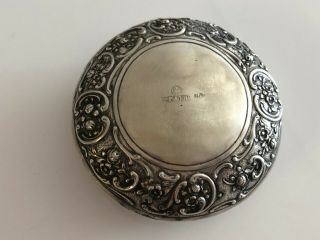 LOVELY SILVER PILL BOX.  Russia 1900s.  Lorie 84.  With angels.  93 gr 5