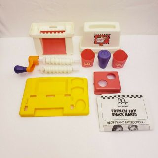 Vintage 1993 Mattel McDonald ' s French Fry Snack Maker Toy Set Complete - No Box 2