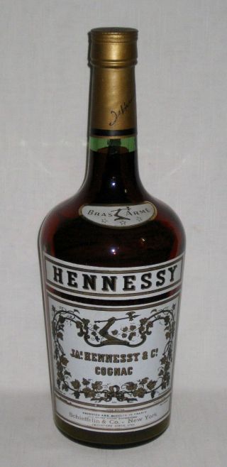 Giant 21 " Vintage Hennessy Cognac Display Liquor Bottle Empty Painted Inside