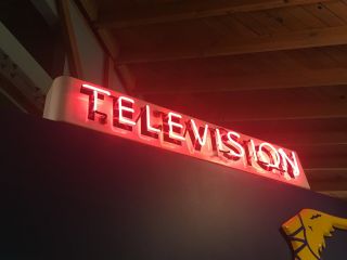 Vintage " Television " Large 6 Ft Neon Sign