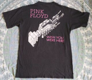 Vintage PINK FLOYD Wish You Were Here T - Shirt V Brockum L 1992 90s Rock Psych 2