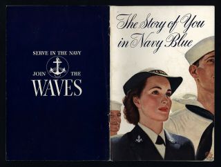World War Two U.  S.  Navy Waves " Story Of You In Navy Blue " Booklet Circa 1944