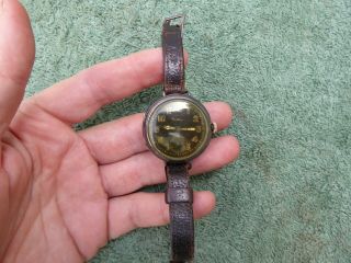 Antique Ww1 Waltham Silver Trench Watch,  Dated 1914,  Spares Repair