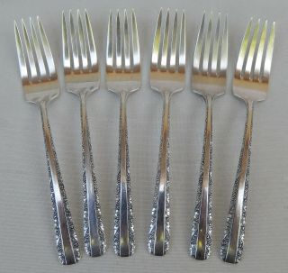 6 Towle Sterling Silver Salad Forks In The Candlelight Pattern 210 Grams