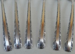 6 TOWLE Sterling Silver Salad Forks in the Candlelight Pattern 210 grams 2