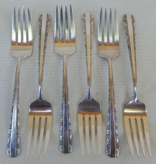 6 TOWLE Sterling Silver Salad Forks in the Candlelight Pattern 210 grams 4