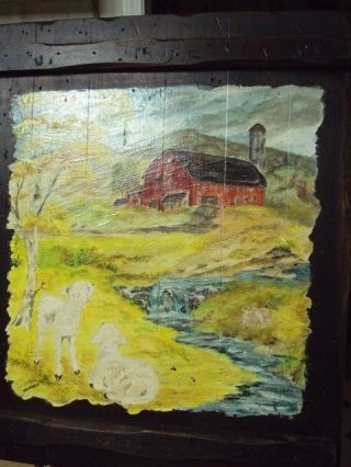 Rare Ed & Lorraine Warren Ghost Busters,  Barn Door Painting Ed Warren