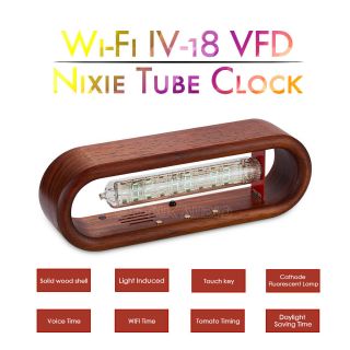 Vintage ИВ / Iv - 18 Vfd Nixie Tube Clock Alarm Tomato Timing Wifi Remote Control