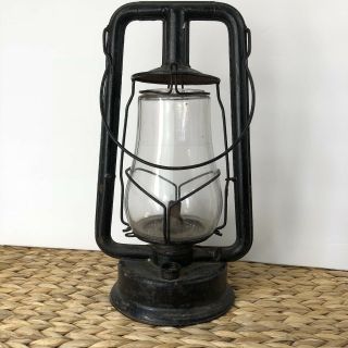 Vintage Dietz Oil Lamp Black Patina Farmhouse Antique Decor 5