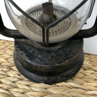 Vintage Dietz Oil Lamp Black Patina Farmhouse Antique Decor 6