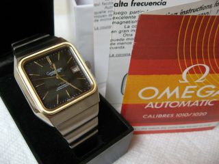 Very Rare Vintage Mens Omega Constellation S/s With Box & Papers Con