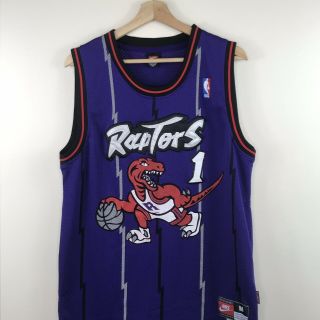 Vintage Toronto Raptors Tracy McGrady Jersey by Nike Embroidered Size M 2