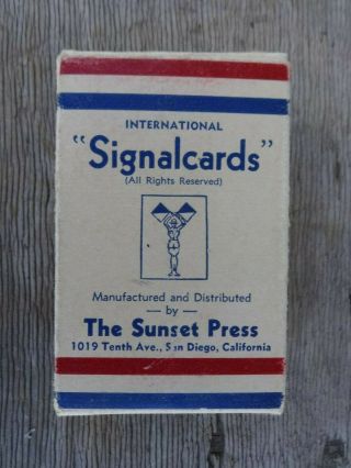 Vtg Set Of 70 Wwii International Signal Flag Cards Sunset Press,  Ww2 Us Navy Usn
