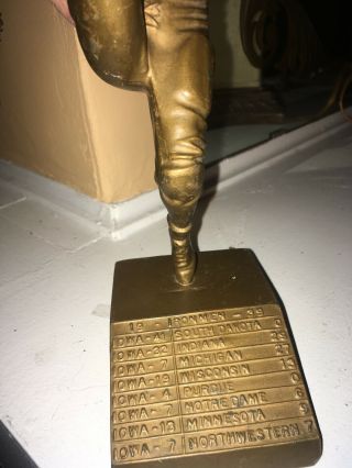 1939 IOWA Hawkeyes IRONMEN football NILE KINNICK bronze statue VERY RARE 4