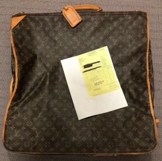 Authentic Vintage 1990s Louis Vuitton Monogram Travel Garment Bag