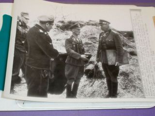 Wwii Ap Wire Photo German General Eccard Von Manteuffel & Officers 12/26/44 D703