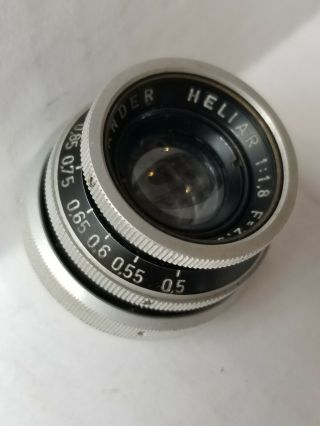 Voigtlander Heliar 1:1,  8 F=2.  5 Vintage lens C Mount 2