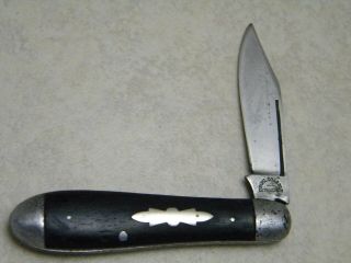 Vintage Buhl Sons And Co.  Detroit,  Michigan Ebony Jack Knife C.  1898 - 1938
