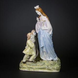 Our Lady Of La Salette Statue | Virgin Mary | Rare Nd Antique Porcelain Figurine