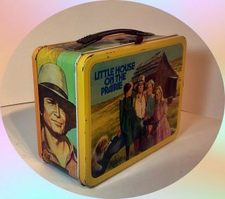 Vintage 1978 LITTLE HOUSE ON THE PRAIRIE Metal LUNCH BOX and THERMOS 3