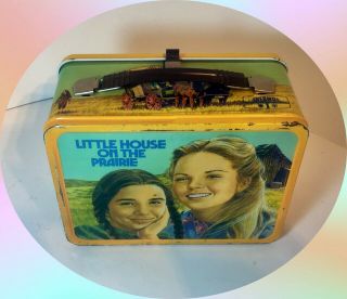 Vintage 1978 LITTLE HOUSE ON THE PRAIRIE Metal LUNCH BOX and THERMOS 7
