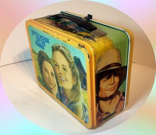 Vintage 1978 LITTLE HOUSE ON THE PRAIRIE Metal LUNCH BOX and THERMOS 8