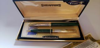 Vintage Sheaffer Snorkel 14k Nib Rare And Complete Pen & Pencil Set