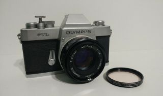Rare Vintage Olympus FTL with M42 Zuiko 1.  8 50mm Auto - S Lens Japan Camera 2