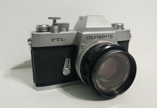 Rare Vintage Olympus FTL with M42 Zuiko 1.  8 50mm Auto - S Lens Japan Camera 3