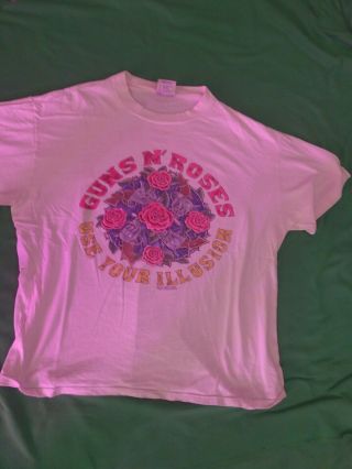 Vintage 1991 Guns And Roses Use Your Illusion Brockum Xl T Shirt