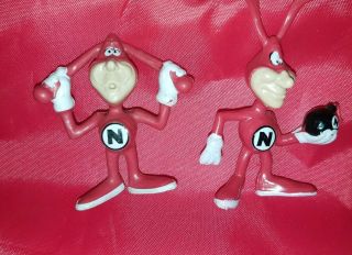 Vintage 1987 Dominos Pizza - Avoid The Noid Set Of 2 Figures