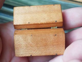 Antique Dollhouse Miniature Artisan Wood Box 1:12 7