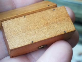 Antique Dollhouse Miniature Artisan Wood Box 1:12 8