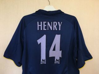 FC ARSENAL 2000\2002 FOOTBALL JERSEY MAILLOT SOCCER SHIRT VINTAGE 14 HENRY 8