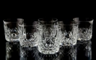 Waterford Lismore Old Fashioned Glasses Set Of 6 Vintage Crystal Ireland