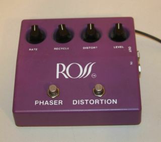 Vintage Ross Usa Phase Distortion Purple Guitar Effects Pedal