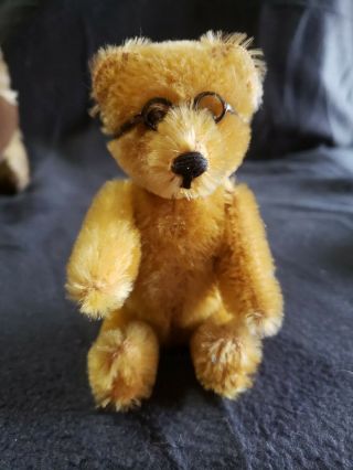 Antique 5 " Schuco Yes No Teddy Bear With Glasses