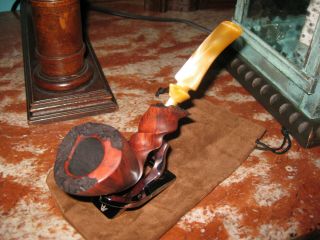 Ben Wade Vintage Spiral Cut Hand Made Unsmoked Pipe.  Made In Denmark.