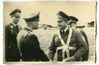 German World Warii Archived Photo Officers In Airfield