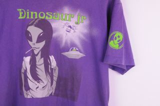Vintage 90s Alien Workshop X Dinosaur Jr USA Made T Shirt Size L 2